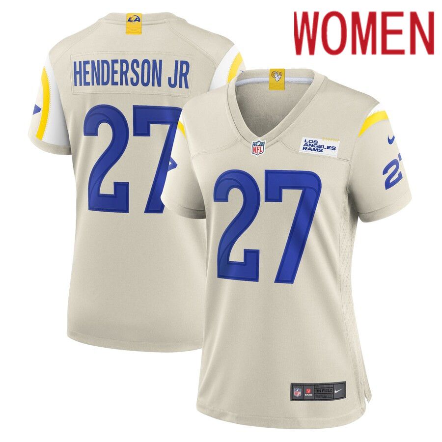 Women Los Angeles Rams 27 Darrell Henderson Jr. Nike Bone Player Game NFL Jersey